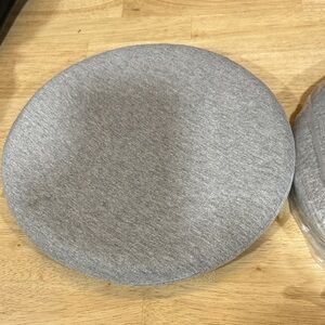 Set of 2 Gray Round Cushion